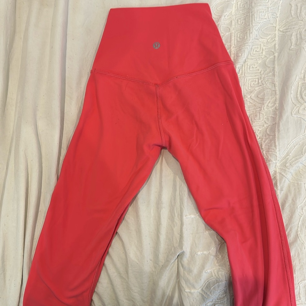 salmon align leggings, size 0